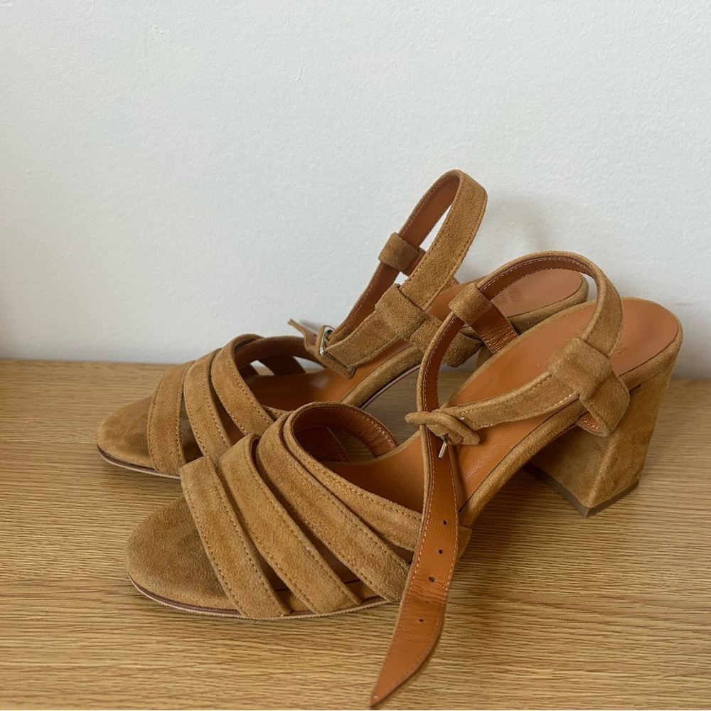 Maryam Nassir Zadeh light brown suede sling-back heels. Barely worn!